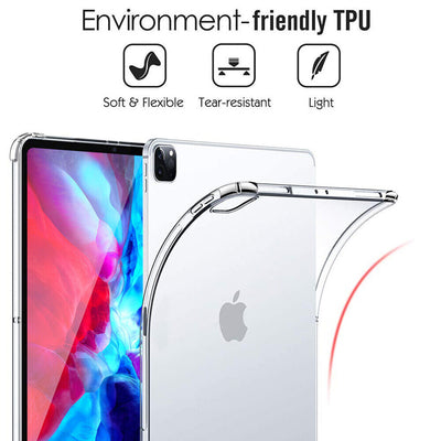 iPad Air 4th 10.9" 2020 Clear Soft Case Supports Apple Pencil Wireless Charging