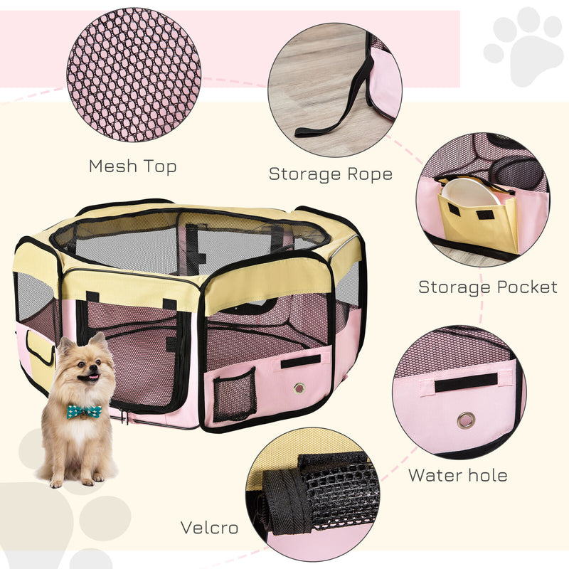35.5" Pet Play Pen Playpen Dog Crate Puppy Cat Fence Foldable Kennel New