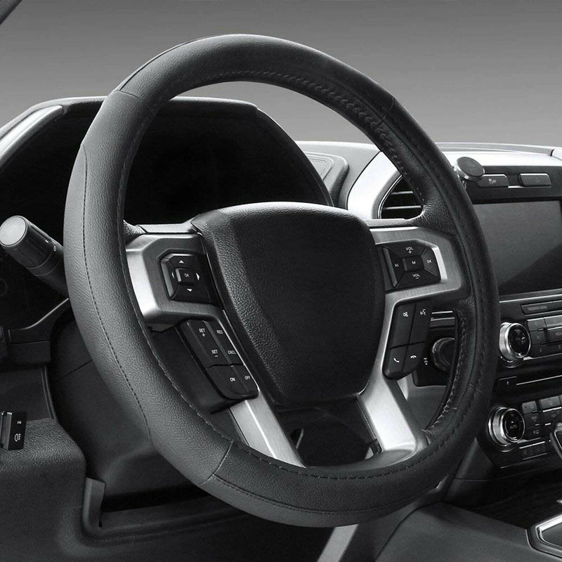 Breathable & Anti-Slip & Odorless Microfiber Leather Car Steering Wheel Cover CA
