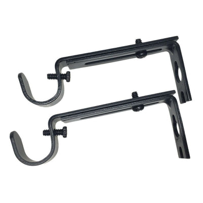 3PCS Bracket Hang Curtain Rod Holders Single Hook Tap Right Window Frame Rod CA