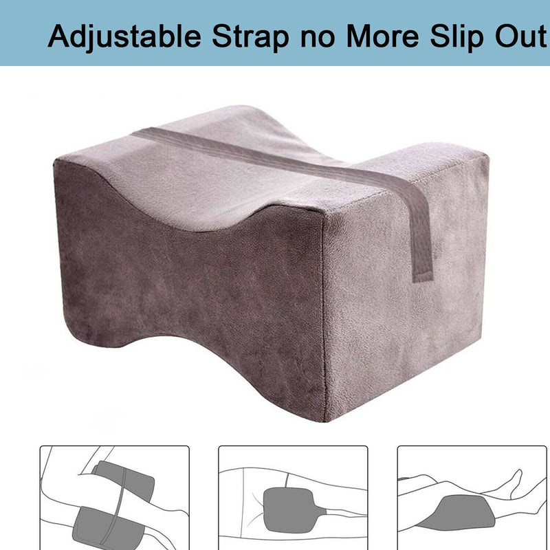 Memory Foam Knee Pillow Orthopedic Leg Pillow Designed for Side Sleepers Cushion