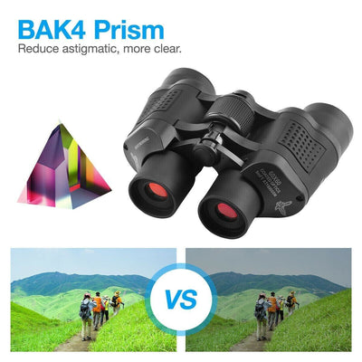 60X60 Zoom Binoculars Day/Night Vision Travel Outdoor HD Hunting Telescope CA