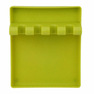 Kitchen Heat Resistant Silicone Spoon Rest Cooking Utensil Spatula Holder 2Pack