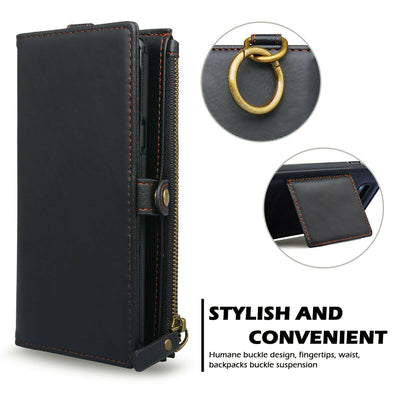Samsung Galaxy S21 6.2inch [2 in 1 Detachable] Leather Wallet Case w/Card Slots