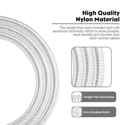 Thunderbolt 3 Compatible USB-C to USB-C 3.1 Cable 6inch 3FT 6FT Nylon Braided