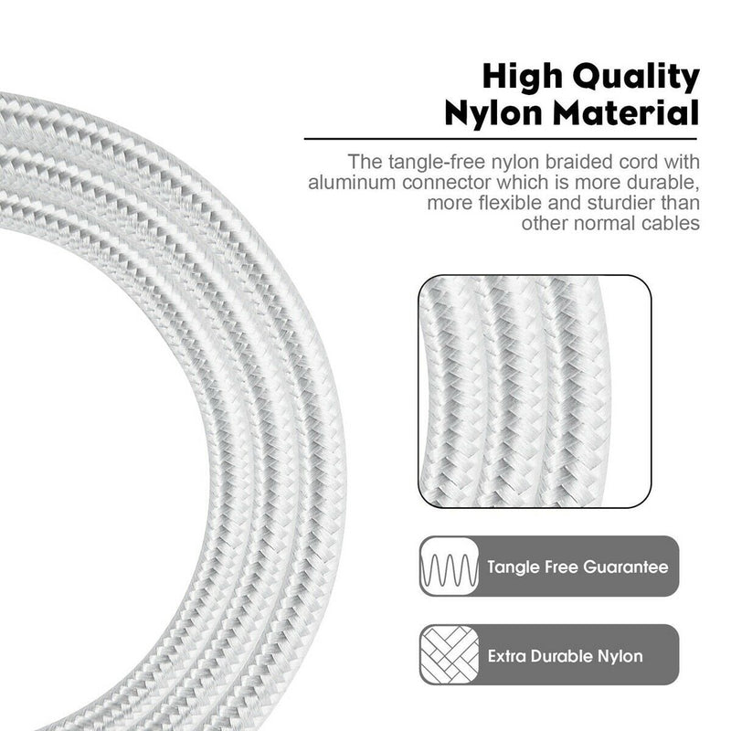 Thunderbolt 3 Compatible USB-C to USB-C 3.1 Cable 6inch 3FT 6FT Nylon Braided