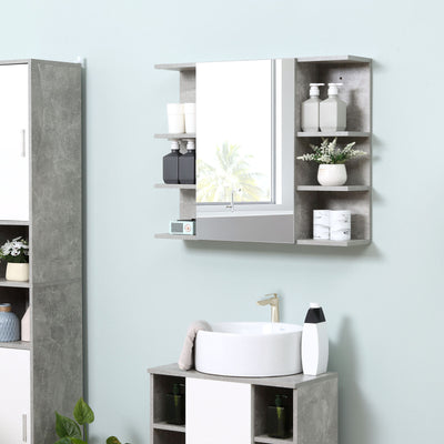 32" x 8" Medicine Cabinet Bathroom Wall Cabinet w/ Mirror Door Storage Shelf