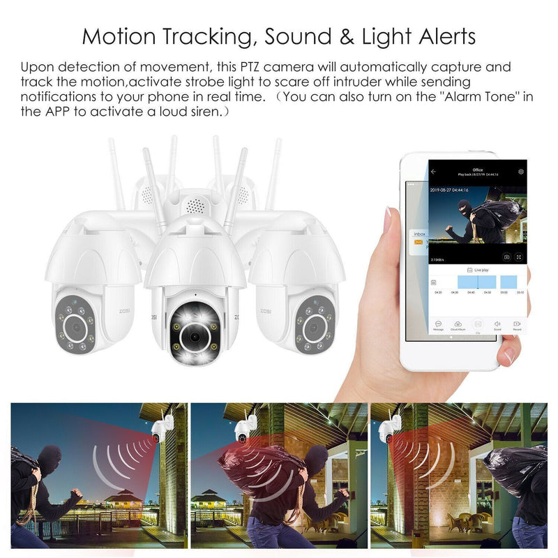 1080P HD Smart WiFi IP Camera CCTV PTZ Home Security Outdoor Wireless IR Cam