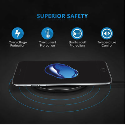 10W Metal Qi Wireless Charger Fast Charging Mat For iPhone 11 Xs Galaxy S20U 10+