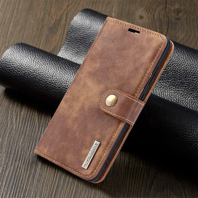 [Card Slot] Luxury Leather Wallet Case & 2xTempered Glass Films for Galaxy S21+