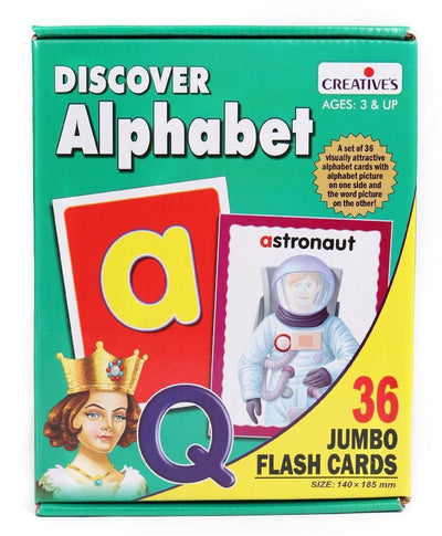 Creative&apos;s Discover Alphabet Flash Cards Education Game&amp;Puzzle Kids Xmas Gift CA