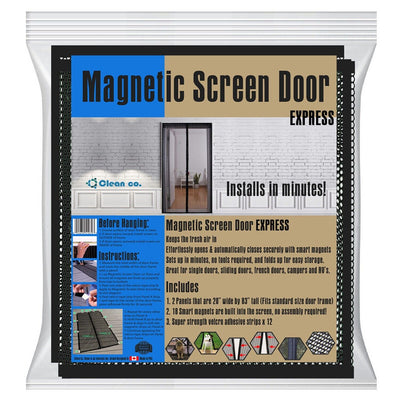 Magnetic Door Mesh Black Fly Screen Magic Mosquito Bug Curtain Hands Free