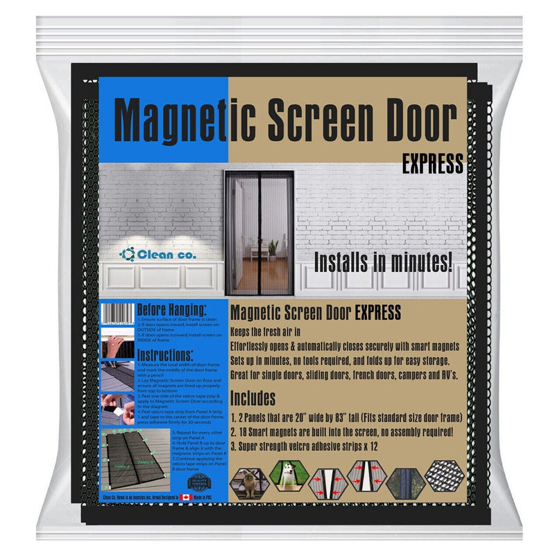 Magnetic Door Mesh Black Fly Screen Magic Mosquito Bug Curtain Hands Free