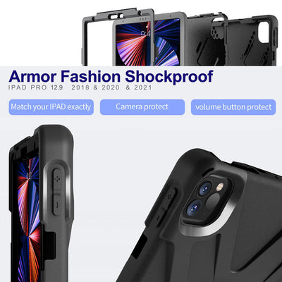 [Support Pencil Charging] Shockproof Rugged Case w/Kickstand for iPad Pro 11inch