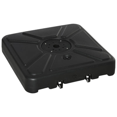 Cantilever Offset Umbrella Base Stand Fillable Umbrella Holder w/ Wheels, Black