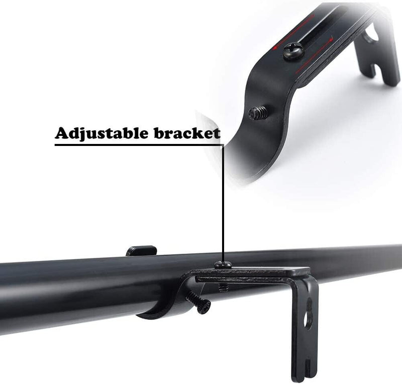 3PCS Bracket Hang Curtain Rod Holders Single Hook Tap Right Window Frame Rod CA