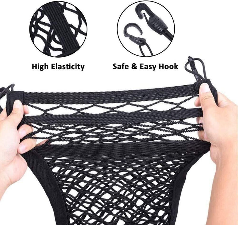 Elastic Net Pocket Bag 3 Layer Between Car Seat Organizer Storage Mesh Holder
