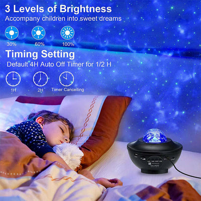 2 in 1 Night Light Projector with Timer & Remote Control for Bedroom Christmas
