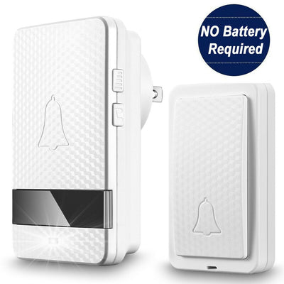 Wireless Doorbell Chime 2 Receiver 1 Transmitter 4 Volume 1000ft Door Bell Chime