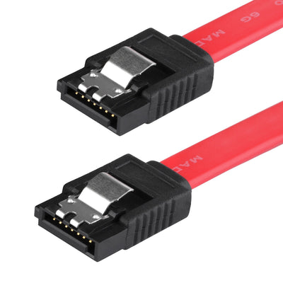 3 Pack SATA Cable III 6Gbps with Latch Right Ange / Straight for SATA HDD,SSD CA