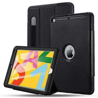 Shockproof Smart Trifold Folio Stand Case for iPad 7th, Air 3rd, Mini 5th 2019