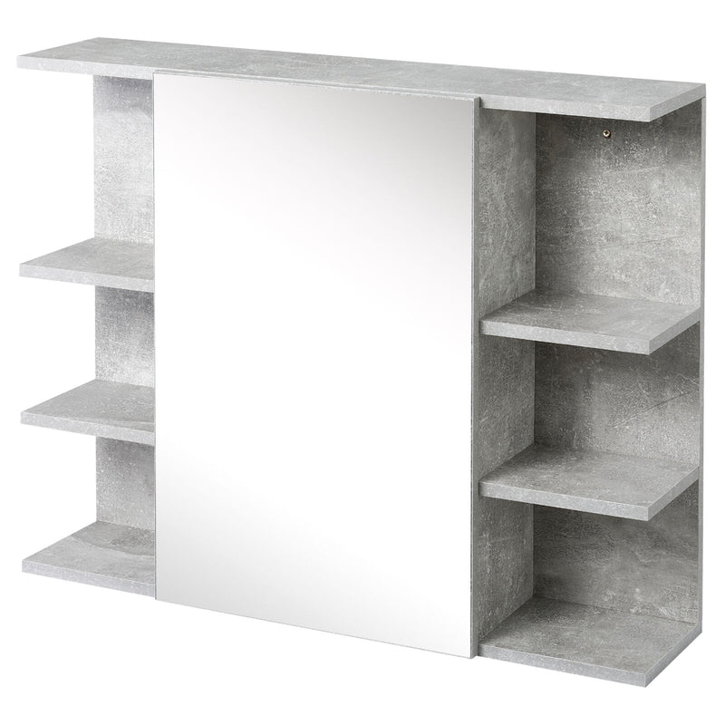 32" x 8" Medicine Cabinet Bathroom Wall Cabinet w/ Mirror Door Storage Shelf