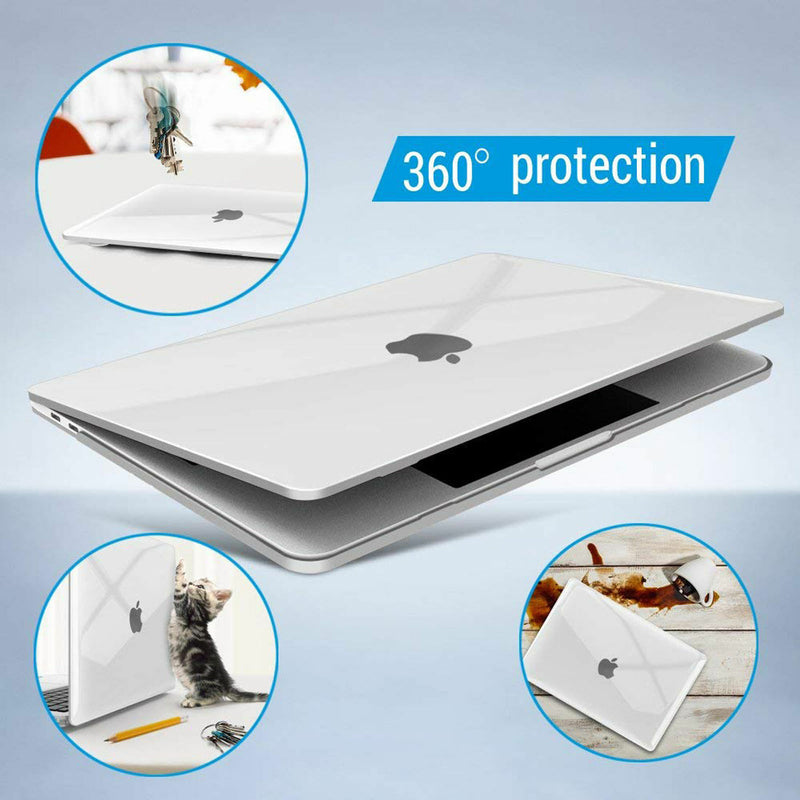 Hard Crystal Clear Case Shell 2016-2022 Cover for MacBook Pro 13 14 15 16 inch
