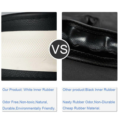 Black Premium Car Steering Wheel Cover for Sedan, SUV Universal 15 Inch CA