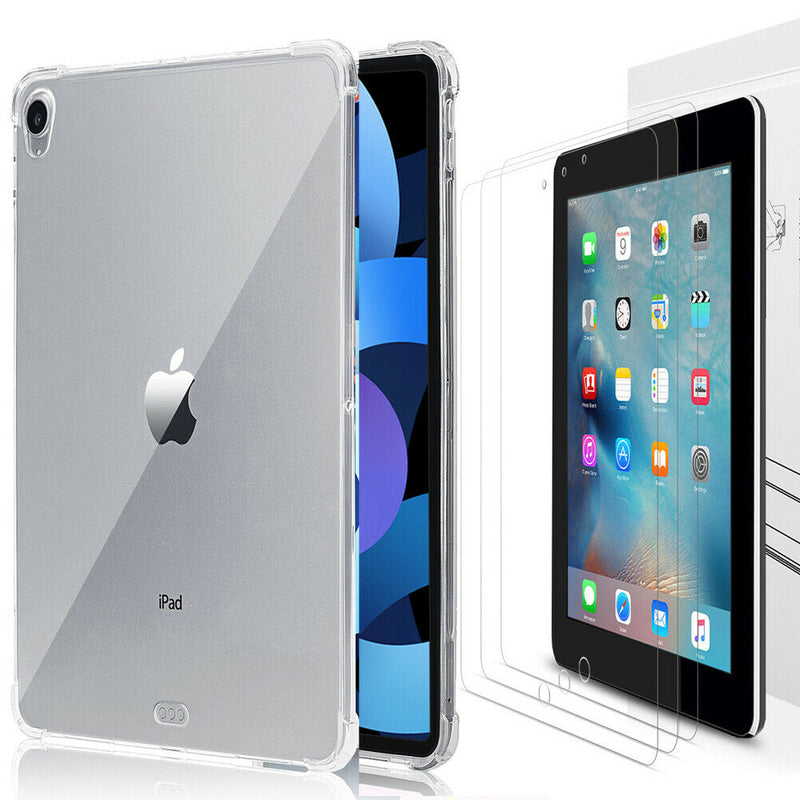For iPad Air 4th 5th Gen 10.9" Shockproof Slim Clear Soft Case+Screen Protector