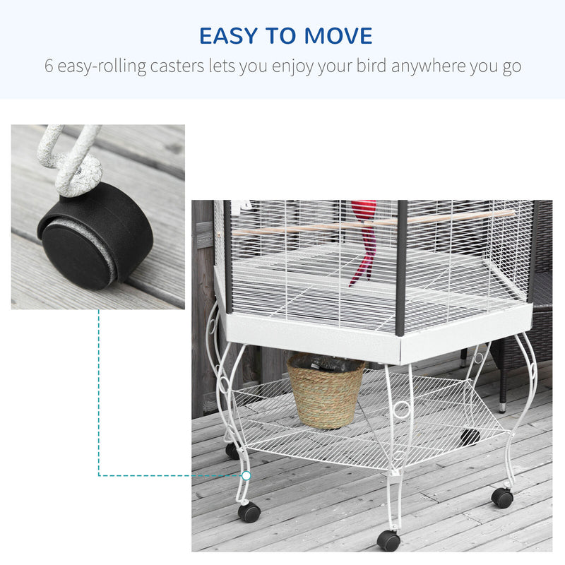 Parrot Bird Cage Macaw Aviary Cockatoo Finch Parakeet Pet Supplies Stand Wheels