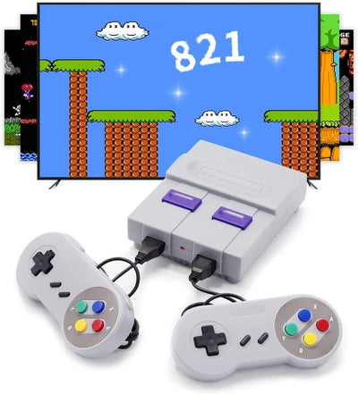 Mini Retro Game Console HDMI HD Built-in 821 Classic Video Games w/ 2 Joysticks