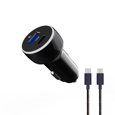 15V Dual 3.0 USB Car Charger 2 Port Adapter LED Cigarette Socket Fast Charging