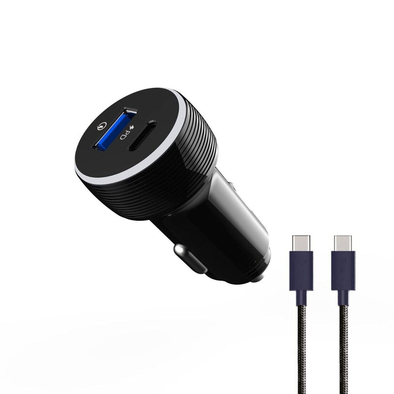 15V Dual 3.0 USB Car Charger 2 Port Adapter LED Cigarette Socket Fast Charging