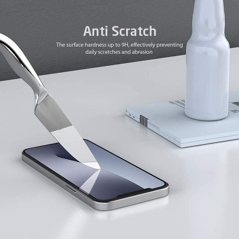 [2-Pack] 3D Curved Edges Tempered-Glass Film Case-Friendly for iPhone 13/13 Pro