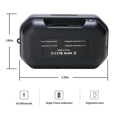 True Wireless Bluetooth 5.0 in-Ear Earbuds (Built-in Mic,Stereo,40Hrs Playtime)