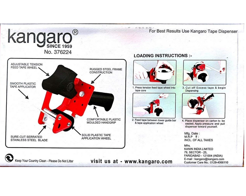 Hand Held Tape Dispenser Stainless Steel Blade Use with 50mm/2&quot; Packaging Tape