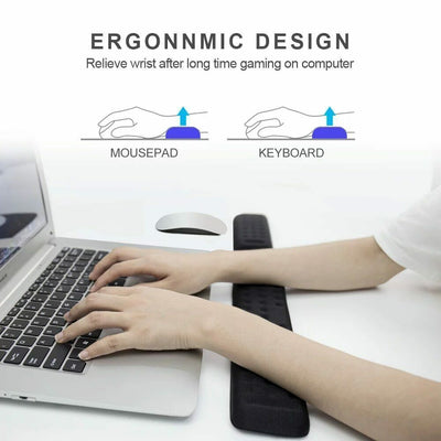 Keyboard and Mouse Wrist Rest Pad Memory Foam Support for Computer Laptop NEW