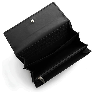 100% Genuine Leather Wallets Ladies Clutch Purse Wallets With RFID Blocking CA