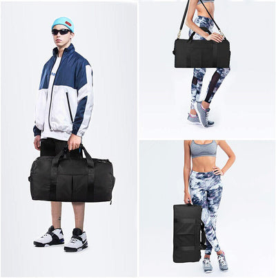 Gym Duffle Bag With Swimming Set [PU Cap & Anti-Fog Goggles & Quick Dry Trunks]