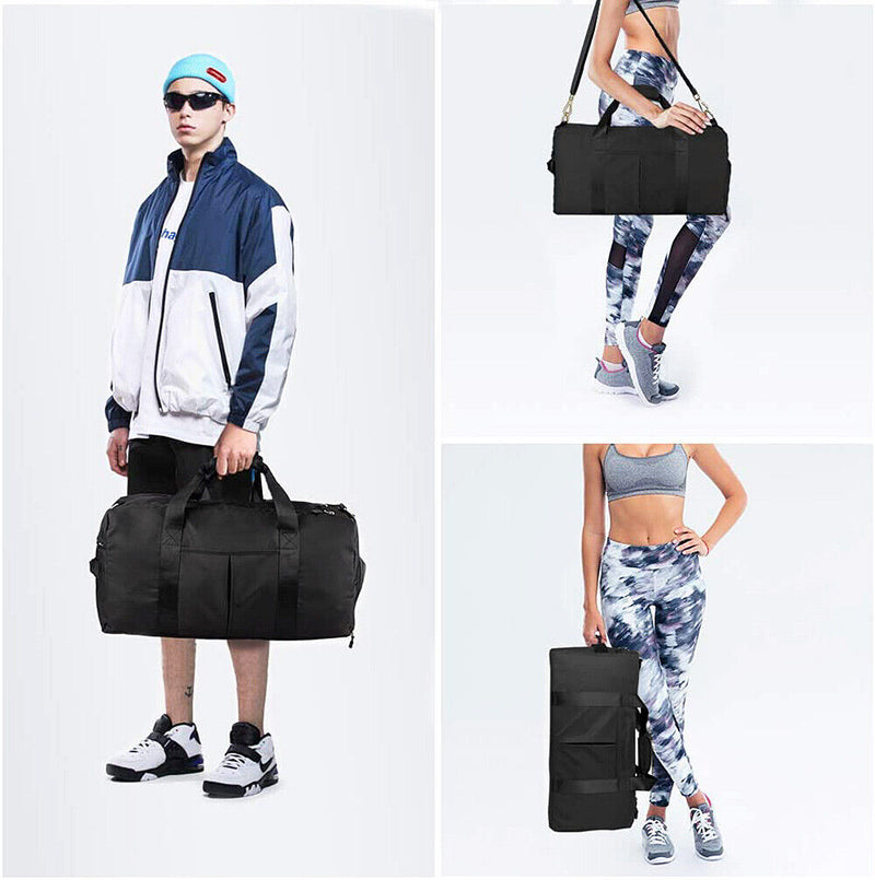 Gym Duffle Bag With Swimming Set [PU Cap & Anti-Fog Goggles & Quick Dry Trunks]