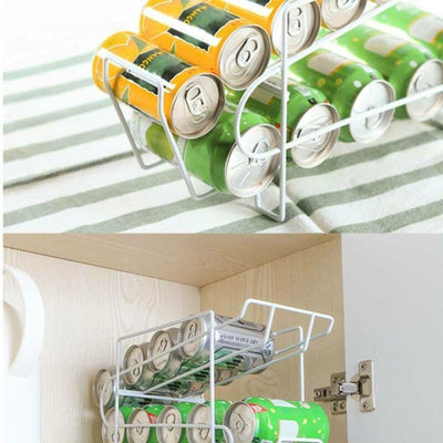 Double-layer Cans Storage Holders Racks Beverage Soda Coke Beer Can Dispenser