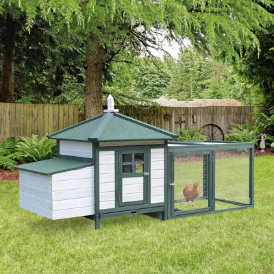 Cute Chicken Coop with Cottage Design, Poultry Cage /w Safe Environmental Paint