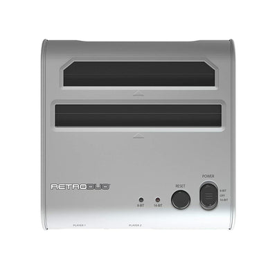 Retro-Bit Retro Duo 2 in 1 Console System for Original NES &amp; SNES Games - Silver 812820010318