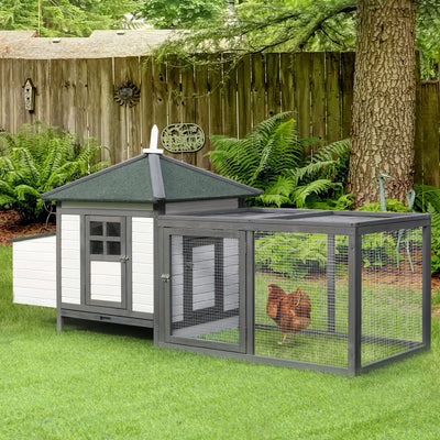 Cute Chicken Coop with Cottage Design, Poultry Cage /w Safe Environmental Paint 799932992353