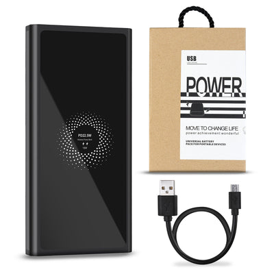 15W Qi Fast Charge 10000 mAh Power Bank with Type-C In / Output and LCD Display