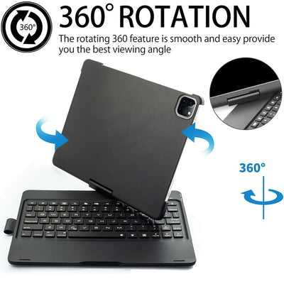 For iPad Pro 11" 2021 2020 2018 Wireless Bluetooth Keyboard Case-Auto Sleep/Wake