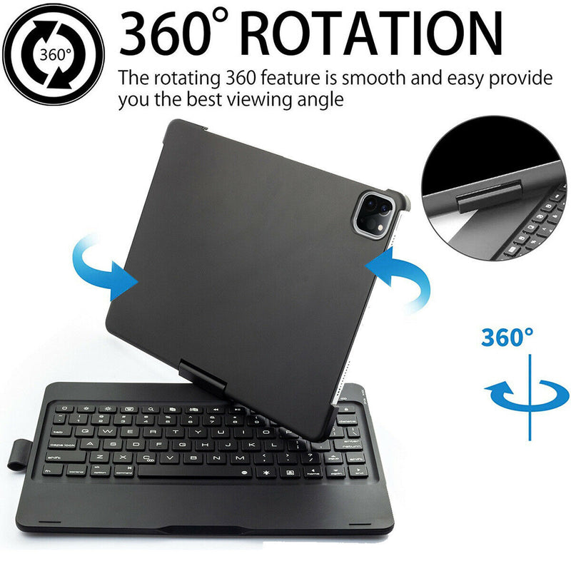 For iPad Pro 11" 2021 2020 2018 Wireless Bluetooth Keyboard Case-Auto Sleep/Wake