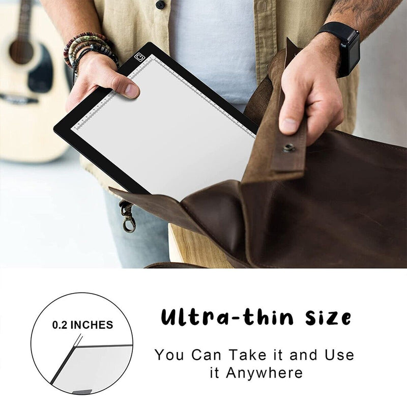 A4 LED Drawing Tracing Table Display Light Box Pad Artist Stencil Board Tattoo