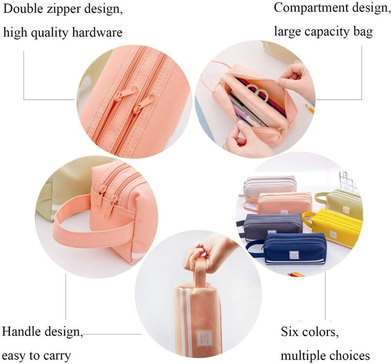 Pencil Case Zipper Pen Bag School Office Stationery Organizer Cosmetic pouch