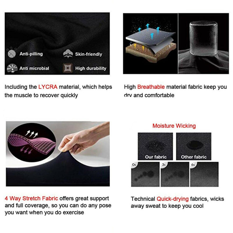Quick Dry Soft High Waist Tummy Control Compression Athletic Leggings for Women